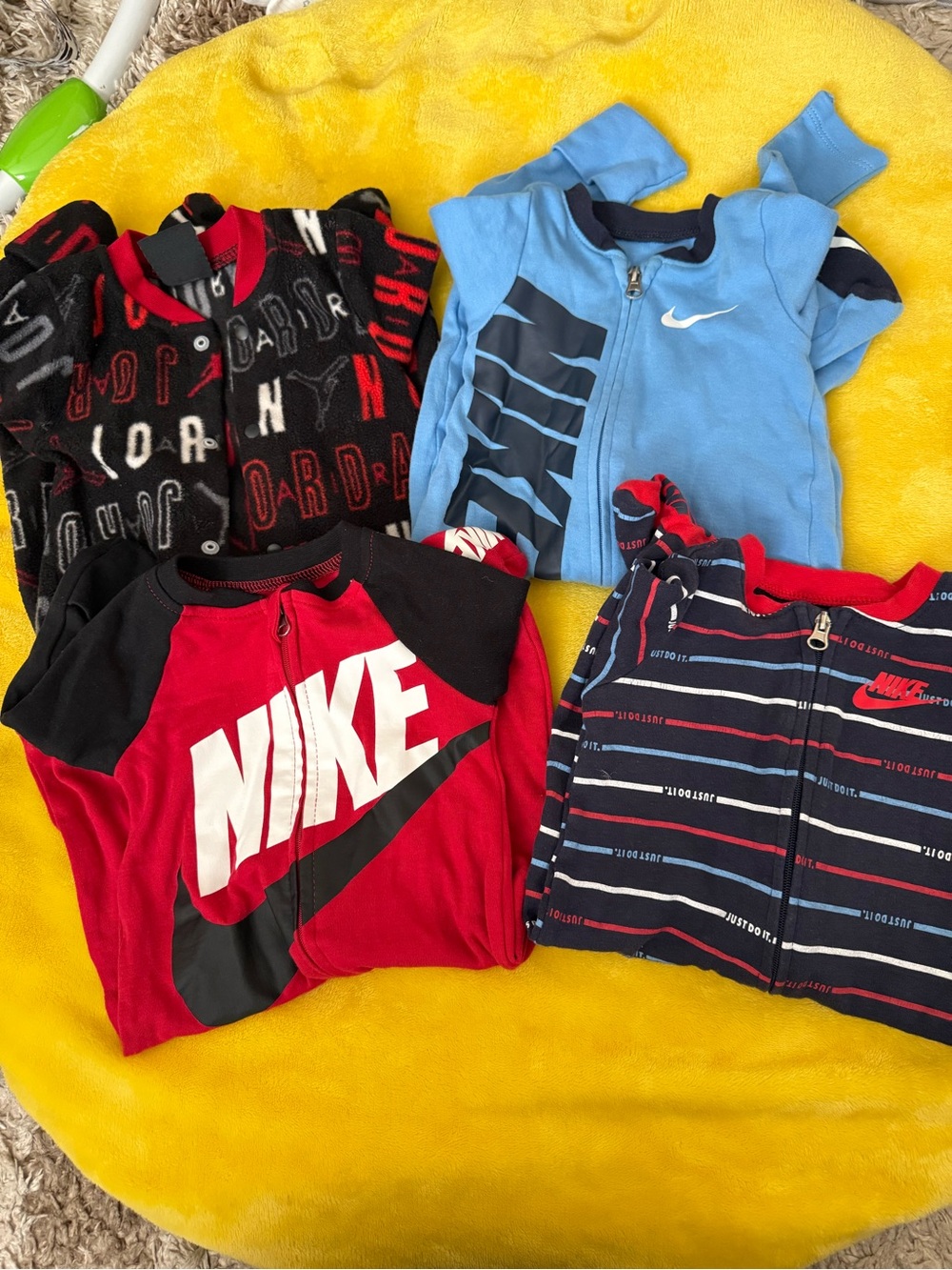Nike long sleeve footed onesies 3 months
